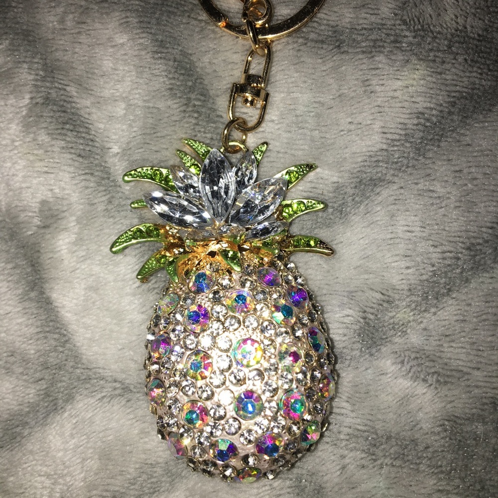 NWT bag charm “pineapple “ silver